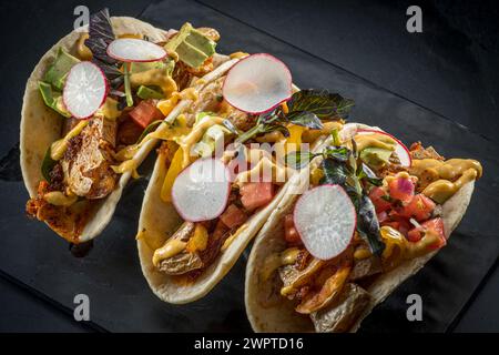 Tortillas morbide vegetariane Foto Stock