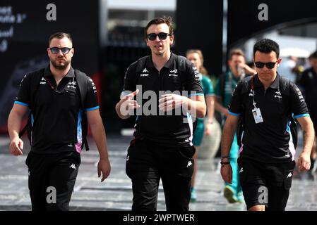 Jeddah, Arabia Saudita. 9 marzo 2024. Squadra di F1 alpina. Formula 1 World Championship, Rd 2, Gran Premio dell'Arabia Saudita, sabato 9 marzo 2024. Jeddah, Arabia Saudita. Crediti: James Moy/Alamy Live News Foto Stock