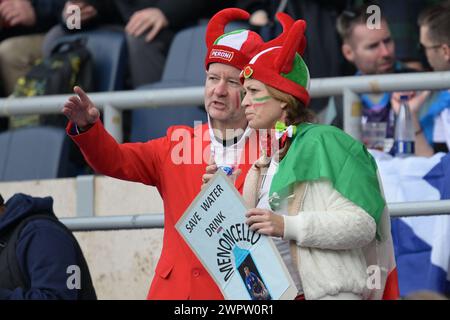 Roma, Italia. 9 marzo 2024. Tifosi durante la partita di rugby delle sei Nazioni tra Italia e Scozia allo stadio olimpico di Roma, Italia - sabato 9 marzo 2024 - Sport rugby ( foto di Alfredo Falcone/LaPresse ) crediti: LaPresse/Alamy Live News Foto Stock