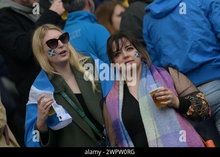 Roma, Italia. 9 marzo 2024. Tifosi durante la partita di rugby delle sei Nazioni tra Italia e Scozia allo stadio olimpico di Roma, Italia - sabato 9 marzo 2024 - Sport rugby ( foto di Alfredo Falcone/LaPresse ) crediti: LaPresse/Alamy Live News Foto Stock