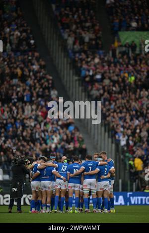 Roma, Italia. 9 marzo 2024. Italia durante la partita di rugby delle sei Nazioni tra Italia e Scozia allo stadio olimpico di Roma, Italia - sabato 9 marzo 2024 - Sport rugby ( foto di Alfredo Falcone/LaPresse ) credito: LaPresse/Alamy Live News Foto Stock