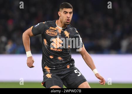 Napoli, Italia. 8 marzo 2024. Adam Masina del Torino FC durante la partita di serie A tra SSC Napoli e Torino FC allo Stadio Diego Armando Maradona Napoli, l'8 marzo 2024. Crediti: Franco Romano/Alamy Live News Foto Stock