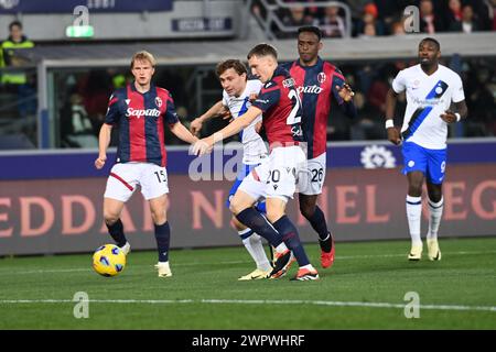 Bologna, Italia. 9 marzo 2024. Nicolo Barella) in azione durante Bologna FC vs Inter - FC Internazionale, partita di serie A A Bologna, Italia, 9 marzo 2024 Credit: Independent Photo Agency/Alamy Live News Foto Stock