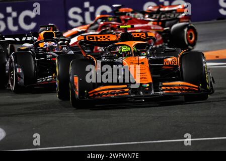 Jeddah, Arabia Saudita. 9 marzo 2024. Lando Norris (GBR) McLaren MCL38. 09.03.2024. Formula 1 World Championship, Rd 2, Saudi Arabian Grand Prix, Jeddah, Arabia Saudita, Race Day. Il credito fotografico dovrebbe essere: XPB/Alamy Live News. Foto Stock