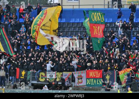 Pisa, Italia. 9 marzo 2024. Tifosi di Ternana durante il Pisa SC vs Ternana calcio, partita di serie B a Pisa, Italia, 9 marzo 2024 crediti: Agenzia fotografica indipendente/Alamy Live News Foto Stock