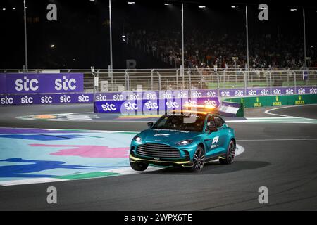 Safety car, partenza della gara, partenza, durante il Gran Premio saudita di Formula 1 STC 2024, 2° round del Campionato del mondo di Formula 1 2024 dal 7 al 9 marzo 2024 sul circuito di Jeddah Corniche, a Jeddah, Arabia Saudita Foto Stock