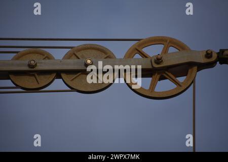 Pièce en métal du chemin de fer, Faro, Portogallo Foto Stock