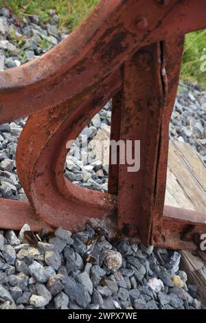 Pièce en métal du chemin de fer, Faro, Portogallo Foto Stock