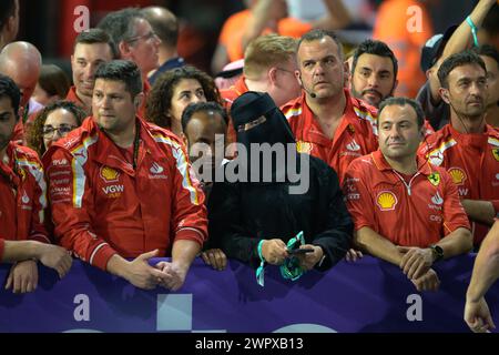 Jeddah, Arabia Saudita. 9 marzo 2024. Podio post gara. AHMAD ALSHEHAB/Alamy Live News Foto Stock