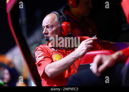 Jeddah, Arabia Saudita. 9 marzo 2024. Frederic Vasseur (fra, Scuderia Ferrari), Gran Premio di F1 dell'Arabia Saudita al Jeddah Corniche Circuit il 9 marzo 2024 a Jeddah, Arabia Saudita. (Foto di HOCH ZWEI) credito: dpa/Alamy Live News Foto Stock