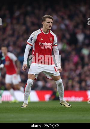 Londra, Regno Unito. 9 marzo 2024. Martin Odegaard (A) alla partita Arsenal contro Brentford EPL, all'Emirates Stadium di Londra, Regno Unito il 9 marzo 2024. Crediti: Paul Marriott/Alamy Live News Foto Stock