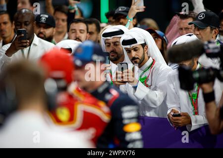 atmosfera? Durante il Gran Premio dell'Arabia Saudita di Formula 1 STC 2024, 2° round del Campionato del mondo di Formula 1 2024 dal 7 al 9 marzo 2024 sul circuito di Jeddah Corniche, a Jeddah, Arabia Saudita Foto Stock