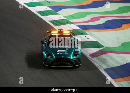 Jeddah, Arabie Saoudite. 9 marzo 2024. Aston Martin F1 Team, safety car, durante il Gran Premio saudita di Formula 1 STC 2024, 2° round del Campionato del mondo di Formula 1 2024 dal 7 al 9 marzo 2024 sul circuito di Jeddah Corniche, a Jeddah, Arabia Saudita - Photo Xavi Bonilla/DPPI Credit: DPPI Media/Alamy Live News Foto Stock