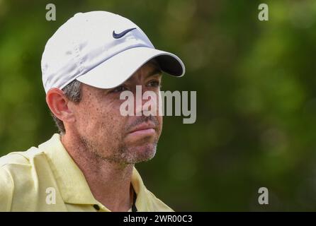 Orlando, Stati Uniti. 9 marzo 2024. Rory McIlroy dell'Irlanda del Nord sulla prima buca durante il terzo round dell'Arnold Palmer Invitational presentato da Mastercard all'Arnold Palmer Bay Hill Golf Course di Orlando. (Foto di Paul Hennessy/SOPA Images/Sipa USA) credito: SIPA USA/Alamy Live News Foto Stock