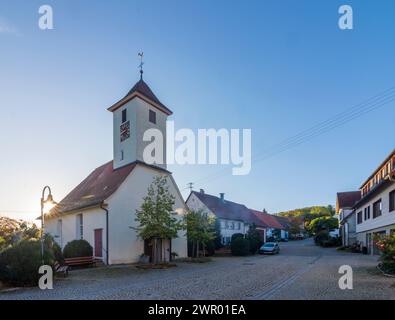 Bissingen an der Teck: chiesa Ochsenwang a Schwäbische Alb, Svevia Alb, Baden-Württemberg, Germania Foto Stock