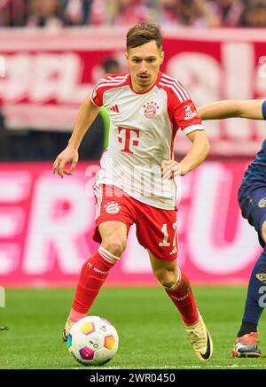 Bryan Zaragoza (FCB 17) nella partita FC BAYERN MUENCHEN - FSV MAINZ 05 8-1 il 9 marzo 2024 a Monaco, Germania. Stagione 2023/2024, 1.Bundesliga, FCB, München, giorno della partita 25, 25.Spieltag © Peter Schatz / Alamy Live News - LE NORMATIVE DFL VIETANO QUALSIASI USO DI FOTOGRAFIE come SEQUENZE DI IMMAGINI e/o QUASI-VIDEO - Foto Stock