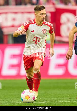 Bryan Zaragoza (FCB 17) nella partita FC BAYERN MUENCHEN - FSV MAINZ 05 8-1 il 9 marzo 2024 a Monaco, Germania. Stagione 2023/2024, 1.Bundesliga, FCB, München, giorno della partita 25, 25.Spieltag © Peter Schatz / Alamy Live News - LE NORMATIVE DFL VIETANO QUALSIASI USO DI FOTOGRAFIE come SEQUENZE DI IMMAGINI e/o QUASI-VIDEO - Foto Stock