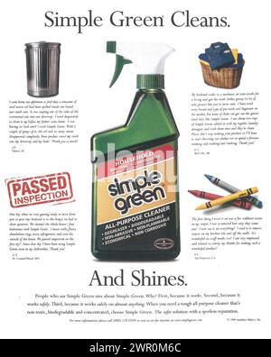 1999 pubblicità detergente multiuso verde semplice Foto Stock
