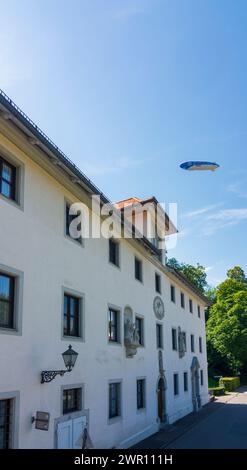 Bregenz: abbazia di Thalbach, dirigibile Zeppelin NT pieno di elio a Bodensee (lago di Costanza), Vorarlberg, Austria Foto Stock