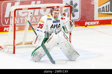 Schwenninger Wild Wings - Augsburger Panther, Helios Arena, Penny DEL, Hauptrunde: #35 Markus Keller, Torwart Augsburger Panther. (Villingen-Schwennin Foto Stock