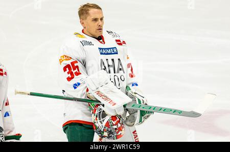 Schwenninger Wild Wings - Augsburger Panther, Helios Arena, Penny DEL, Hauptrunde: #35 Markus Keller, Torwart Augsburger Panther. (Villingen-Schwennin Foto Stock