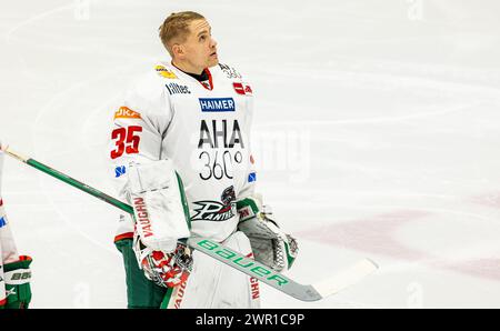 Schwenninger Wild Wings - Augsburger Panther, Helios Arena, Penny DEL, Hauptrunde: #35 Markus Keller, Torwart Augsburger Panther. (Villingen-Schwennin Foto Stock