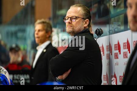 Schwenninger Wild Wings - Augsburger Panther, Helios Arena, Penny DEL, Hauptrunde: Christian Kreutzer, Cheftrainer Augsburger Panther. (Villingen-Schw Foto Stock