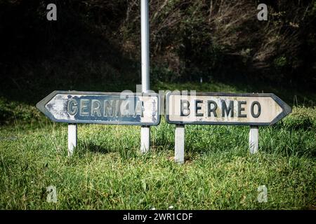 Pais Vasco, Spagna, costa e entroterra Foto Stock