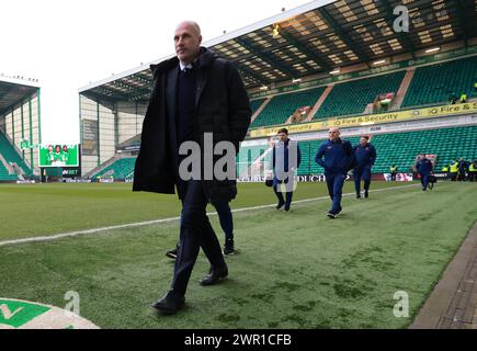 Il manager dei Rangers Philippe Clement arriva in vista dei quarti di finale della Scottish gas Cup a Easter Road, Edimburgo. Data foto: Domenica 10 marzo 2024. Foto Stock