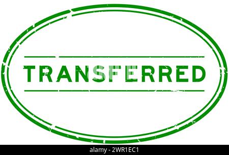 Timbro con guarnizione ovale in gomma verde grunge su sfondo bianco Illustrazione Vettoriale