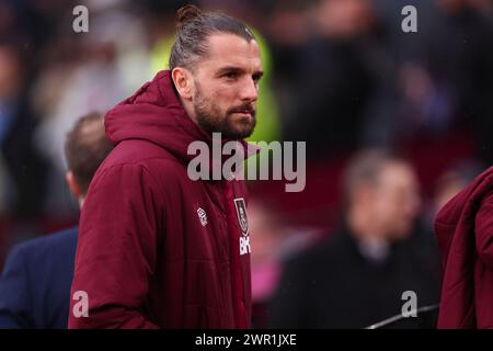 London Stadium, Londra, Regno Unito. 10 marzo 2024. Premier League Football, West Ham United contro Burnley; Jay Rodriguez di Burnley Credit: Action Plus Sports/Alamy Live News Foto Stock