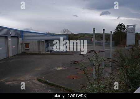 il garage east road egremont cumbria ha proposto il sito per il nuovo superstore aldi Foto Stock