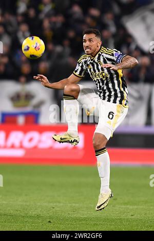 Torino, Italia. 8 marzo 2024. Danilo della Juventus controlla il pallone durante la partita di serie A tra Juventus FC e Atalanta BC allo Stadio Juventus di Torino (Italia), 10 marzo 2024. Crediti: Insidefoto di andrea staccioli/Alamy Live News Foto Stock