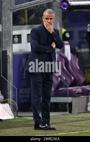 BRUXELLES - l'allenatore del Fenerbahce SK Ismail Kartal durante la gara di UEFA Europa League dei 16 incontri tra R. Union Sint Gillis e Fenerbahce SK allo stadio lotto Park il 7 marzo 2024 a Bruxelles, Belgio. ANP | Hollandse Hoogte | GERRIT VAN COLOGNE Foto Stock