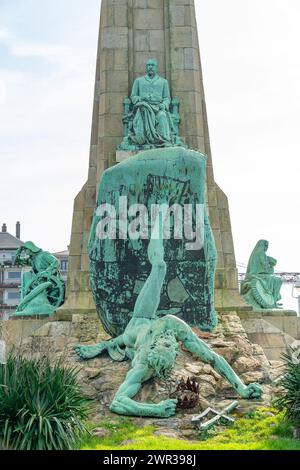 Monumento in onore dell'ingegnere Evaristo de Churruca y Burnet. Immagine catturata a Portugalete. 13-3-2024 Foto Stock