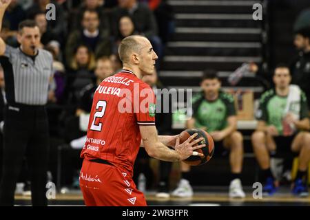 Granada, Granada, Spagna. 10 marzo 2024. Jonathan Rouselle del FCB Granada durante la partita di Liga Endesa tra FCB Granada e Bilbao Basket al Palacio de los Deportes il 9 marzo 2024 a Granada. FCB Granada vince 87-79 (immagine di credito: © José M Baldomero/Pacific Press via ZUMA Press Wire) SOLO PER USO EDITORIALE! Non per USO commerciale! Foto Stock