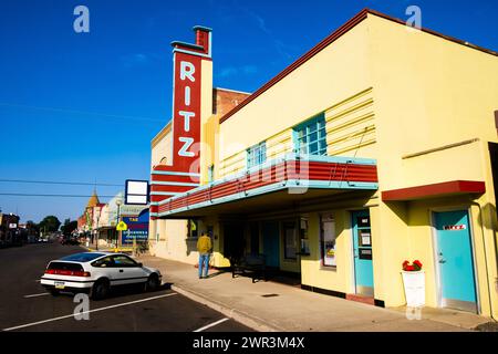 Ritz Theater e scene di strada a Ritzville nella parte orientale dello stato di Washington, Stati Uniti, Stati Uniti occidentali. Foto Stock