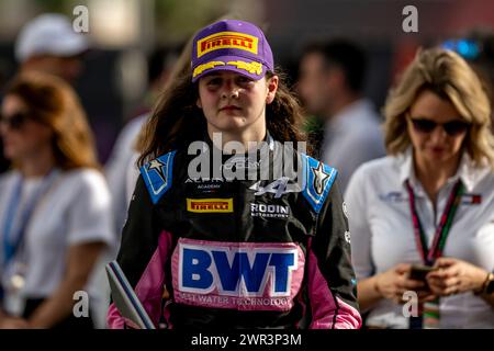 Jeddah, Arabia Saudita, 10 marzo 2024, Abbi Pulling , in occasione del giorno della gara, round 02 del campionato di Formula 1 2024. Crediti: Michael Potts/Alamy Live News Foto Stock