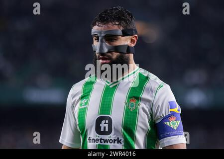 Siviglia, Spagna. 10 marzo 2024. SIVIGLIA, SPAGNA - 10 MARZO: Nabil Fekir del Real Betis durante la Liga EA Sports match tra Real Betis e Villarreal CF a Benito Villamarin il 10 marzo 2024 a Siviglia, Spagna. (Immagine di credito: © Jose Luis Contreras/DAX tramite ZUMA Press Wire) SOLO PER USO EDITORIALE! Non per USO commerciale! Foto Stock