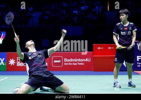 Parigi, Francia. Credito: D. 9 marzo 2024. Feng Yan Zhe, Huang Dong Ping (CHN) Badminton: Torneo di badminton YONEX French Open 2024 semifinale di doppio misto all'Arena porte de la Chapelle di Parigi, Francia. Crediti: D.Nakashima/AFLO/Alamy Live News Foto Stock