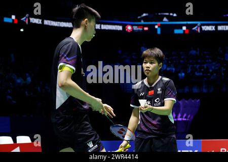 Parigi, Francia. Credito: D. 9 marzo 2024. Feng Yan Zhe, Huang Dong Ping (CHN) Badminton: Torneo di badminton YONEX French Open 2024 semifinale di doppio misto all'Arena porte de la Chapelle di Parigi, Francia. Crediti: D.Nakashima/AFLO/Alamy Live News Foto Stock