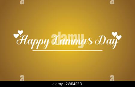 Happy Lammas Design elegante illustrazione di testo Illustrazione Vettoriale