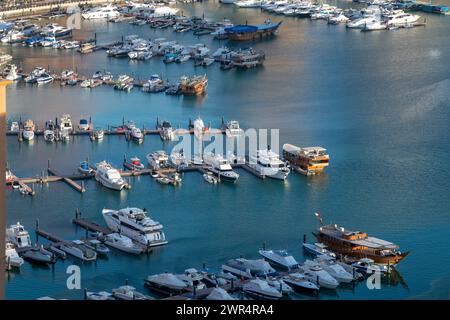 Vista aerea di Peral Qatar Porto Arabia Doha Foto Stock