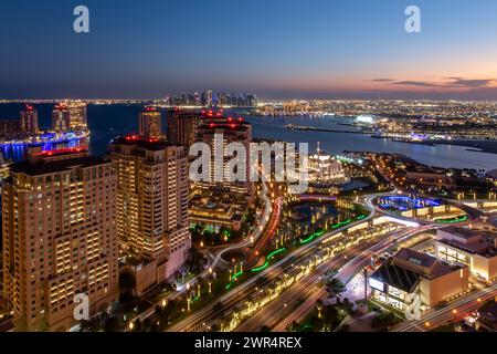 Vista aerea di Peral Qatar Porto Arabia Doha Foto Stock
