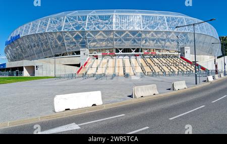 Arena multifunzione Allianz Rivera a Nizza, nel dipartimento del Var (Francia sud-orientale). Nizza è la città che ospita le competizioni olimpiche di calcio del 2024 Foto Stock