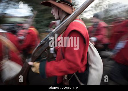 29/01/17 era più "sudore di fango e lacrime" che "sudore di sangue e lacrime", mentre settecento "soldati" di nodo sigillato rievocavano la battaglia di Nantwich, in avanti Foto Stock