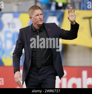 CHESTER, Pennsylvania, USA - 5 MARZO 2024 - Philadelphia Union vs. CF Pachuca al Subaru Park. (Foto di Paul J. Froggatt/FamousPixs/Alamy Stock Photo) Foto Stock