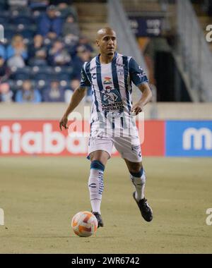 CHESTER, Pennsylvania, USA - 5 MARZO 2024 - Philadelphia Union vs. CF Pachuca al Subaru Park. (Foto di Paul J. Froggatt/FamousPixs/Alamy Stock Photo) Foto Stock