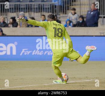 CHESTER, Pennsylvania, USA - 5 MARZO 2024 - Philadelphia Union vs. CF Pachuca al Subaru Park. (Foto di Paul J. Froggatt/FamousPixs/Alamy Stock Photo) Foto Stock