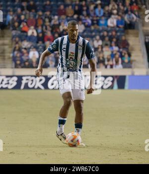 CHESTER, Pennsylvania, USA - 5 MARZO 2024 - Philadelphia Union vs. CF Pachuca al Subaru Park. (Foto di Paul J. Froggatt/FamousPixs/Alamy Stock Photo) Foto Stock